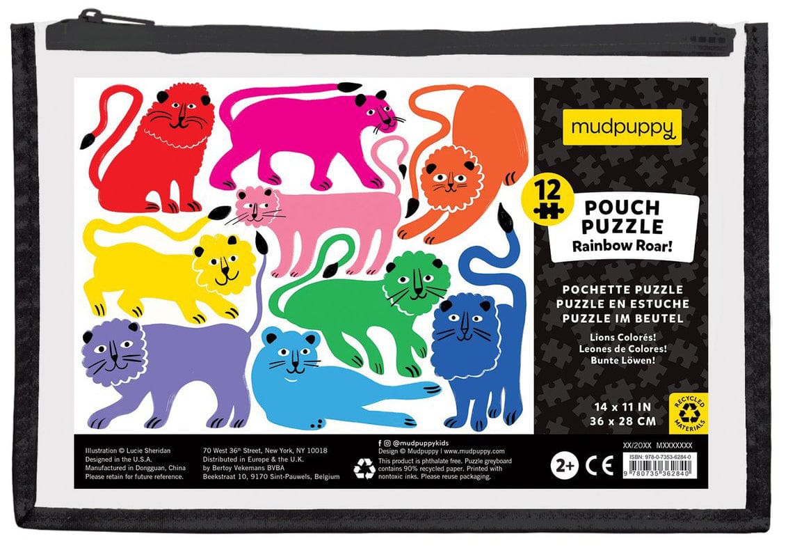 Mudpuppy Pouch Puzzle - Rainbow Roar! - 9780735362840