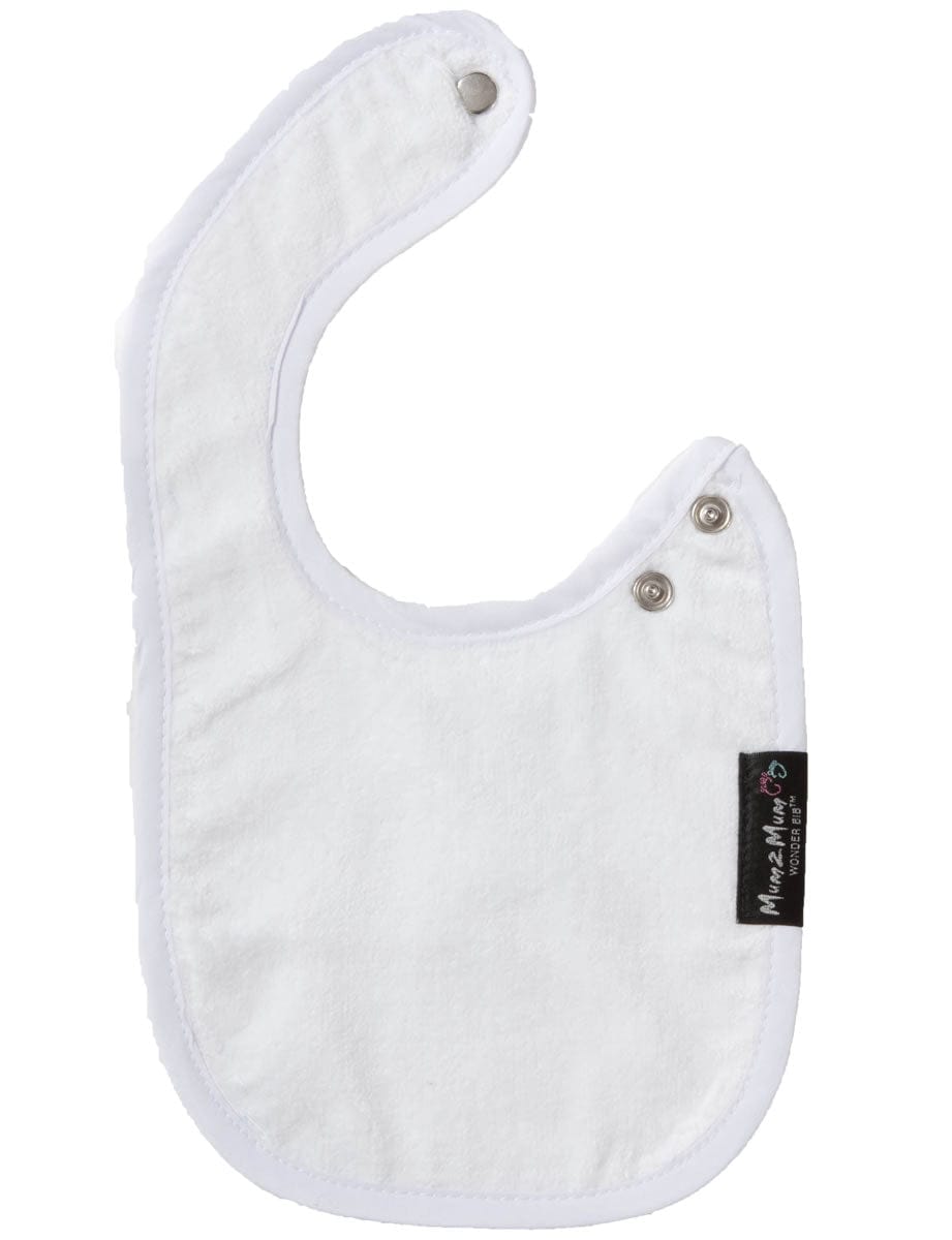 Mum 2 Mum Infant Wonder Bib - White - M2I-11111