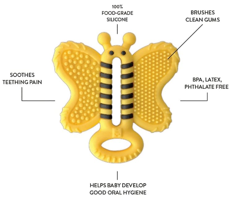 Munch Baby Toothbrush Teether - Bee - TBT01BB