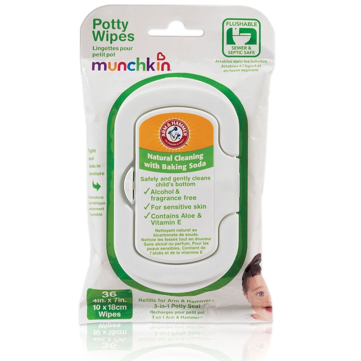 Munchkin Arm & Hammer Potty Wipes - 36pk - 14907