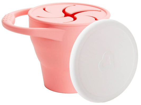 Munchkin C'est Silicone Snack Catcher with Lid - Coral - 38077P