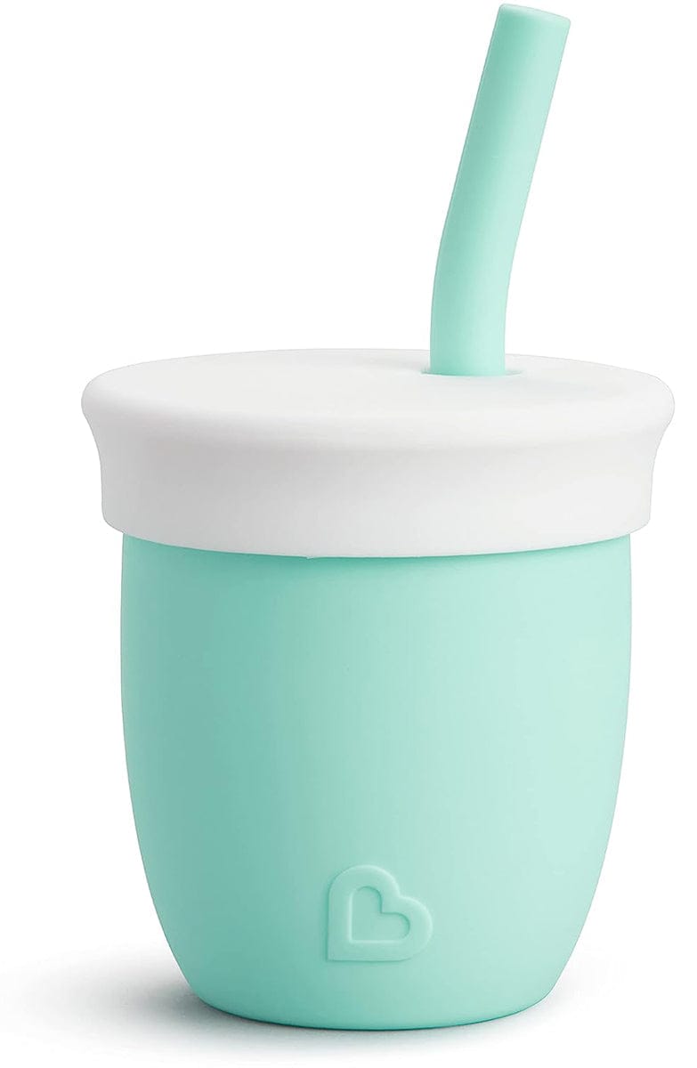 Munchkin C'est Silicone Training Cup with Straw, 4oz - Mint - 31145