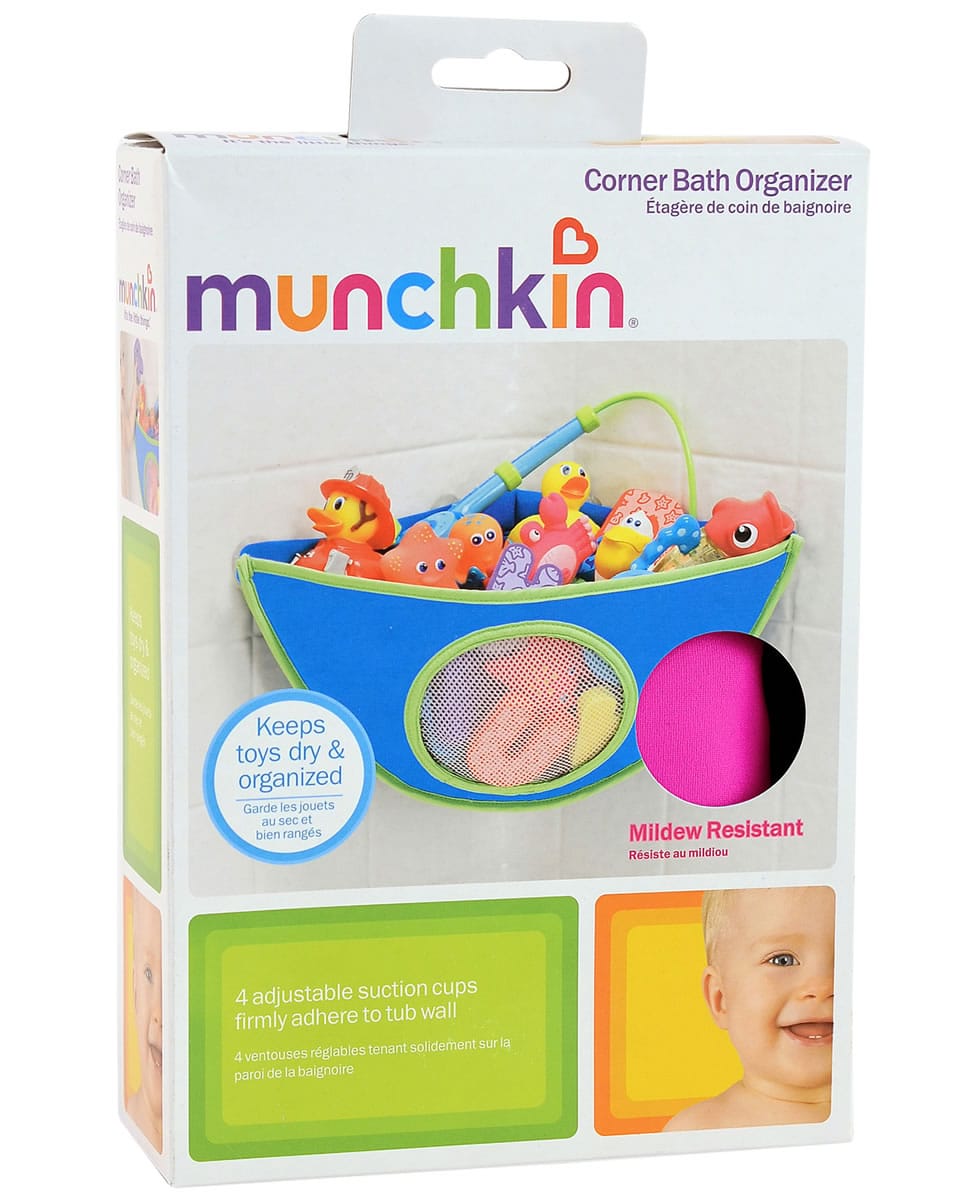Munchkin Corner Bath Toy Organizer - Pink - 11252-PINK