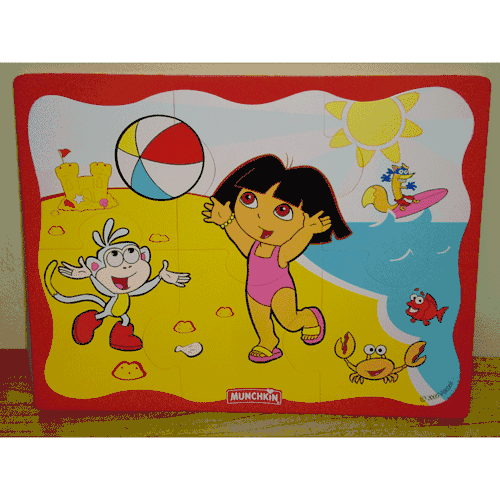 Munchkin Dora the Explorer 6 Large Piece Floatable Bath Puzzle Bath Toy - 10019-M