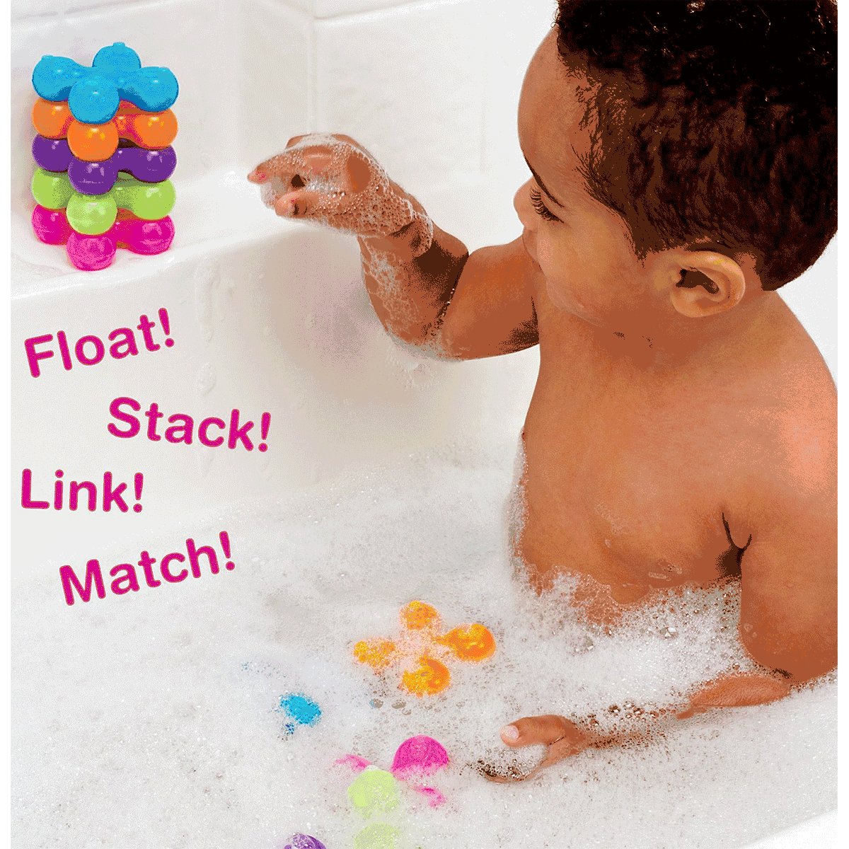 Munchkin Jelly Connectors Bath Toy - 15 Pack