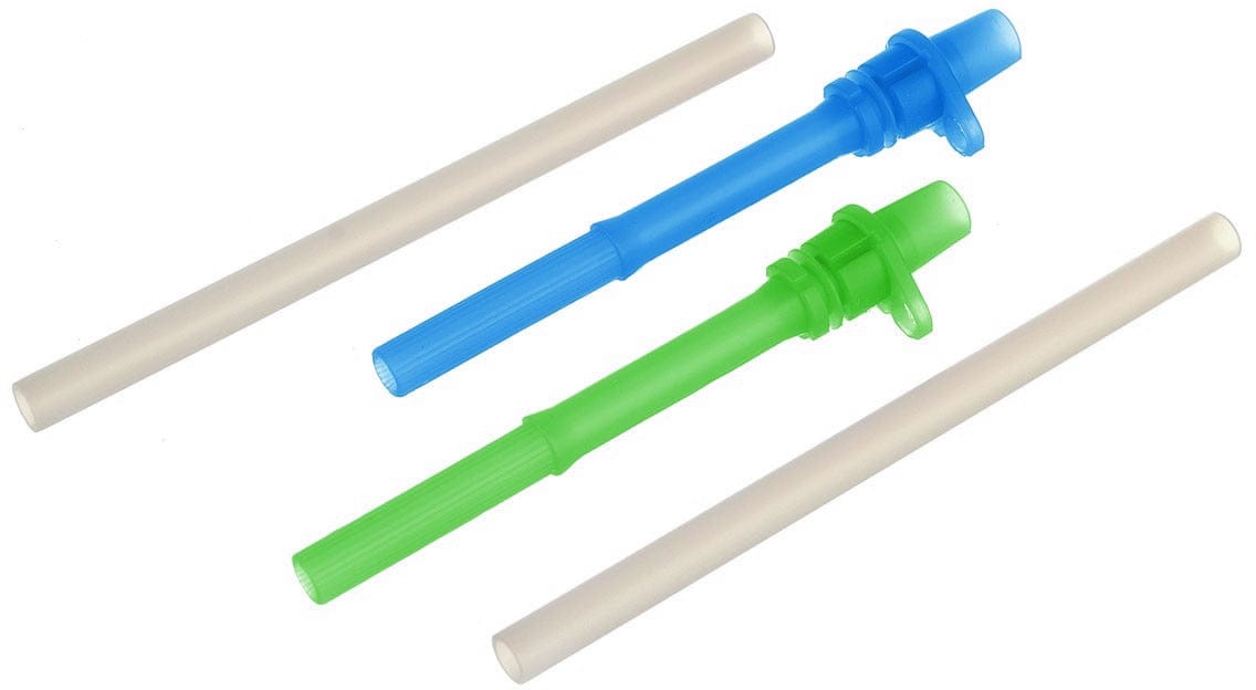 Munchkin Mighty Grip Replacement Straws with Valves, 2 Pk - Blue/Green - 48002-BLUGRN