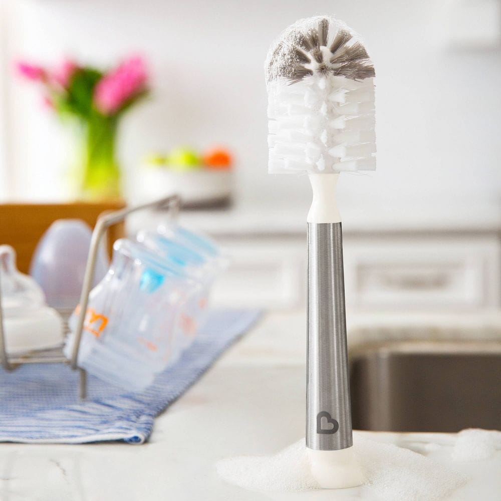Munchkin Shine Stainless Steel Bottle Brush & Refill Brush Head - 16175002