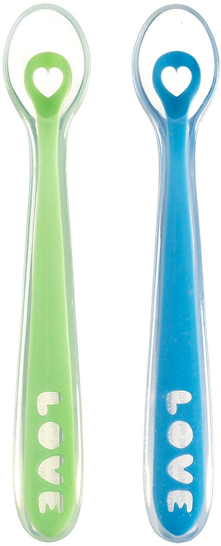 Munchkin Silicone Spoons, 2-Pack - Green/Blue - 27106-BOY