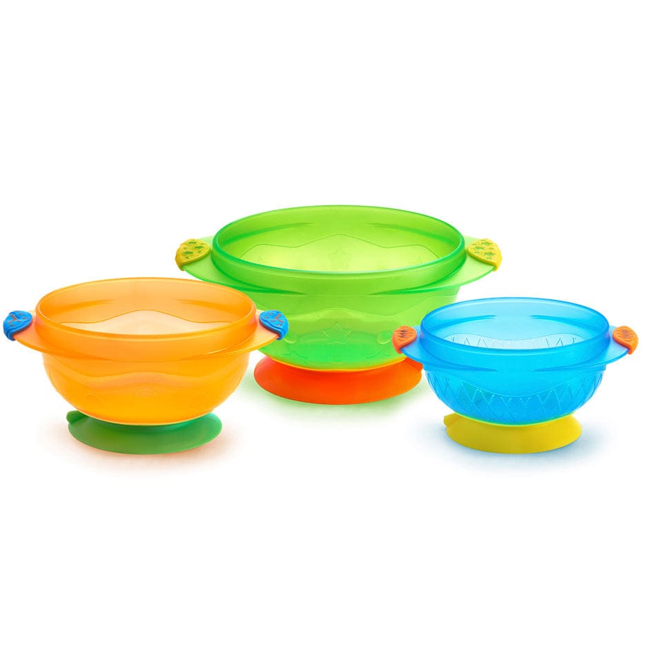 Munchkin Stay-Put Suction Bowls, 3-Pack - 49003