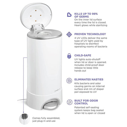 Munchkin UV Diaper Pail - 38304001