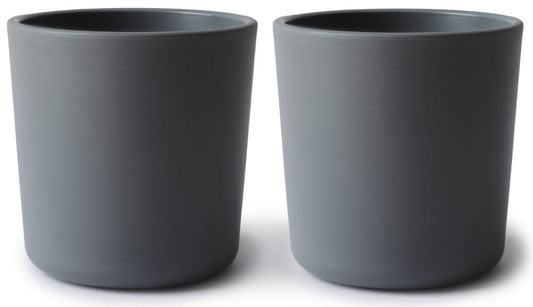 Mushie Dinnerware Cups for Kids, Set of 2 - Smoke - MDC-313