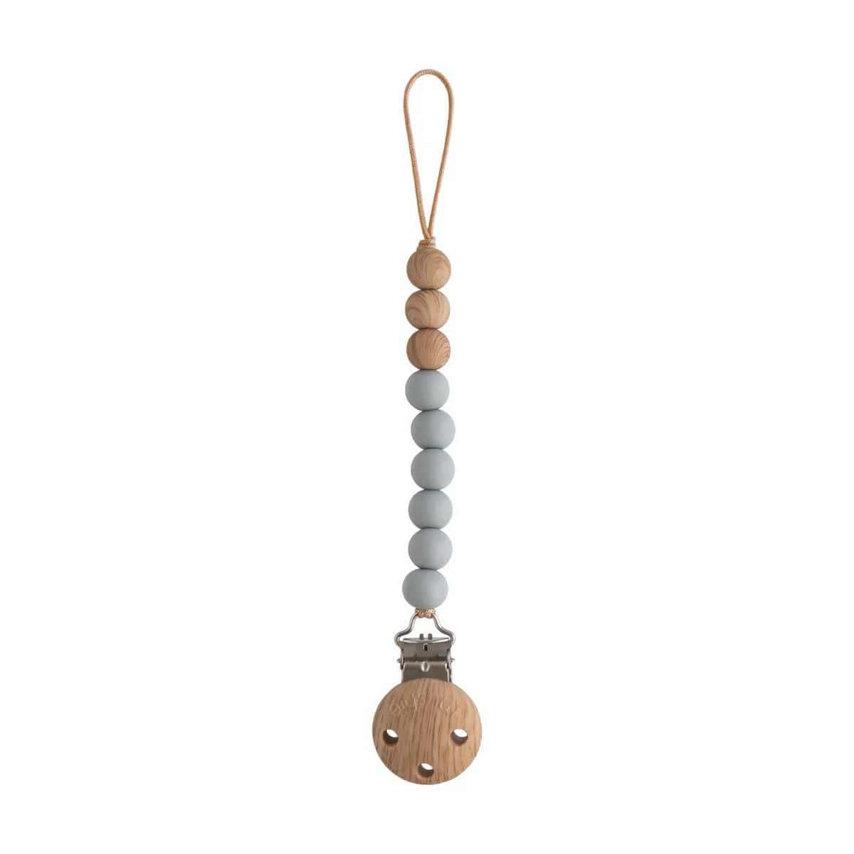Mushie Eva Silicone Pacifier Clip - Stone - MPC-9016