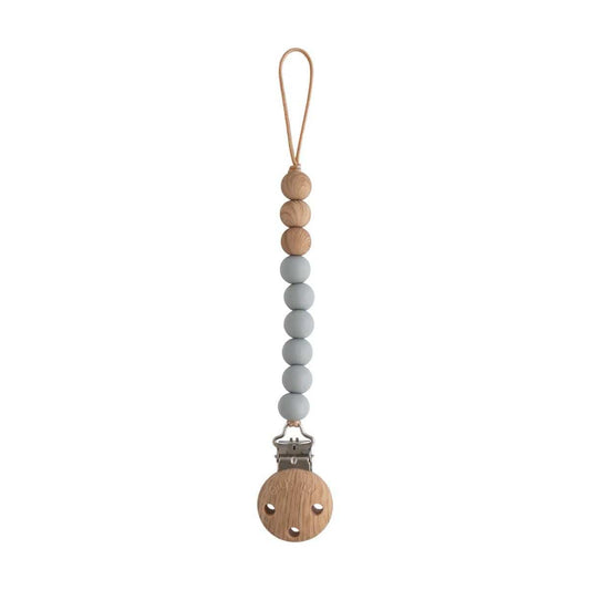 Mushie Eva Silicone Pacifier Clip - Stone - MPC-9016