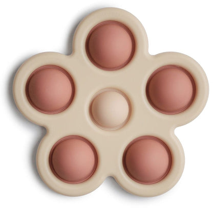 Mushie Flower Press Toy - Rose / Blush / Shifting Sand - MDT-1003