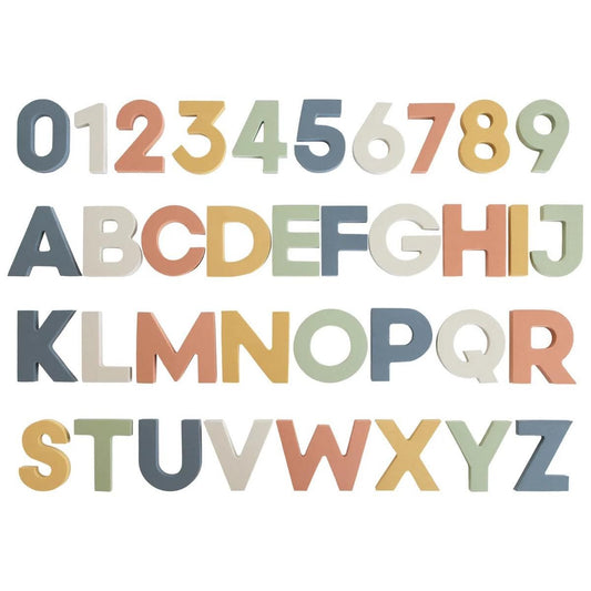 Mushie Letters & Numbers Bath Play Set - Sol - LNBS-1002
