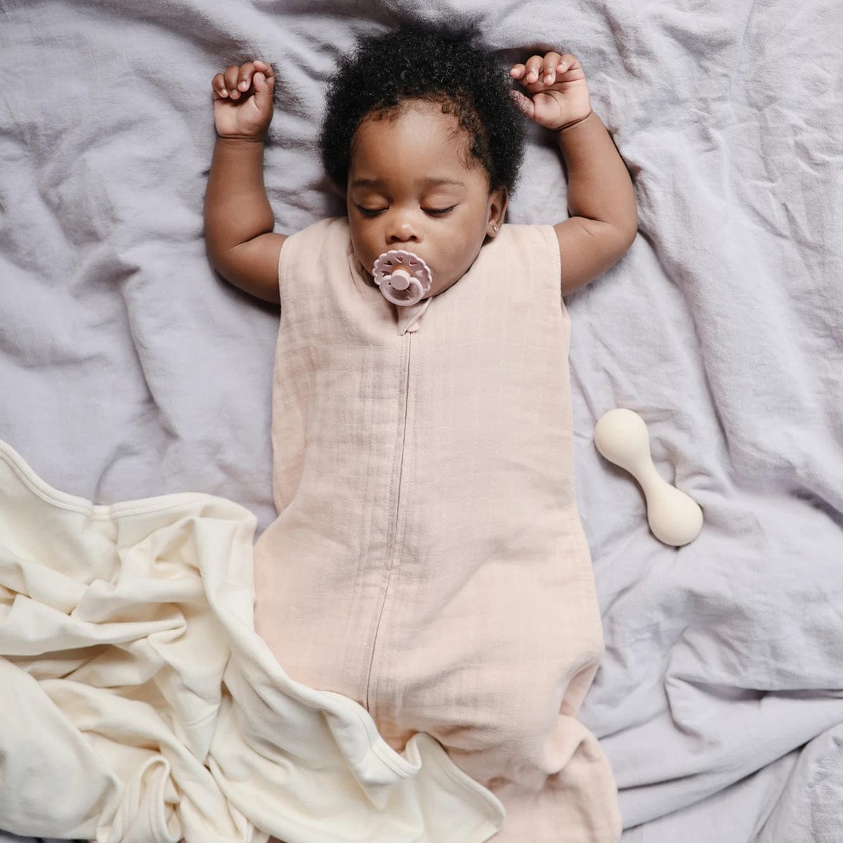 Mushie Organic Cotton Sleep Bag - Blush - MMSS-1001