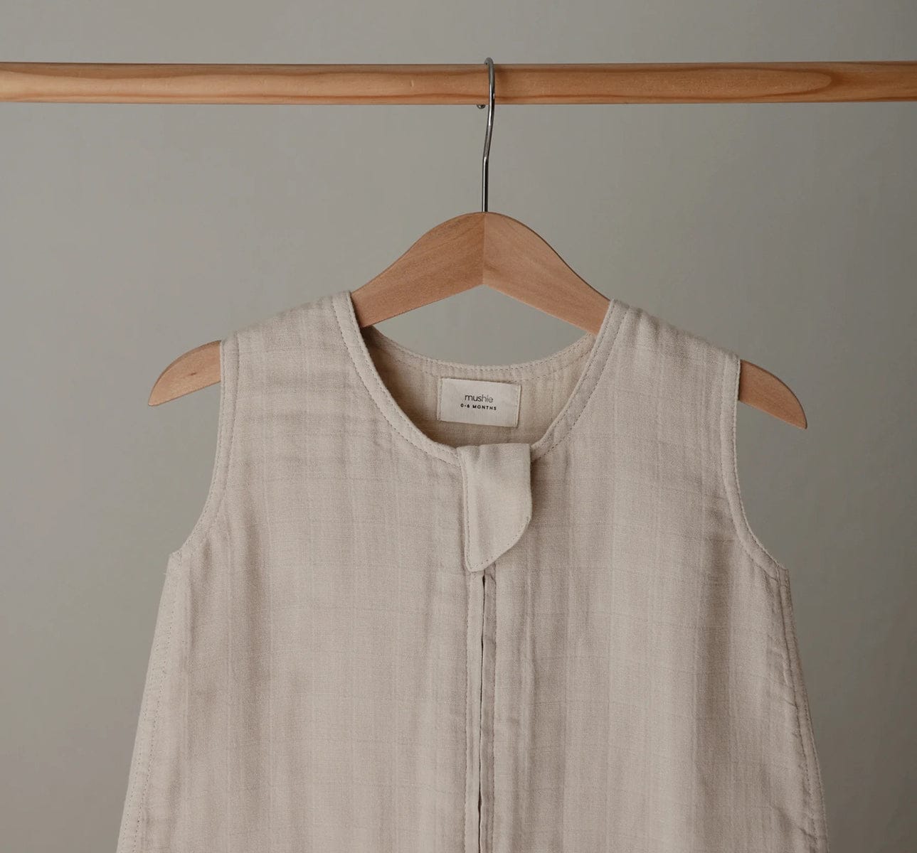Mushie Organic Cotton Sleep Bag - Fog - MMSS-1002