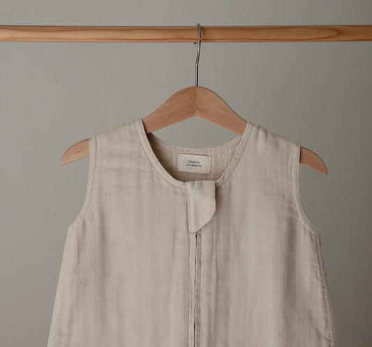 Mushie Organic Cotton Sleep Bag - Fog - MMSS-1002