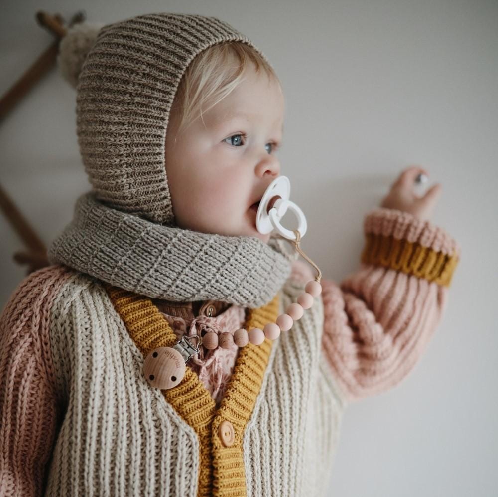 Mushie Pacifier Clip Cleo - Wood - MPC-30180