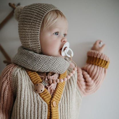 Mushie Pacifier Clip Cleo - Wood - MPC-30180