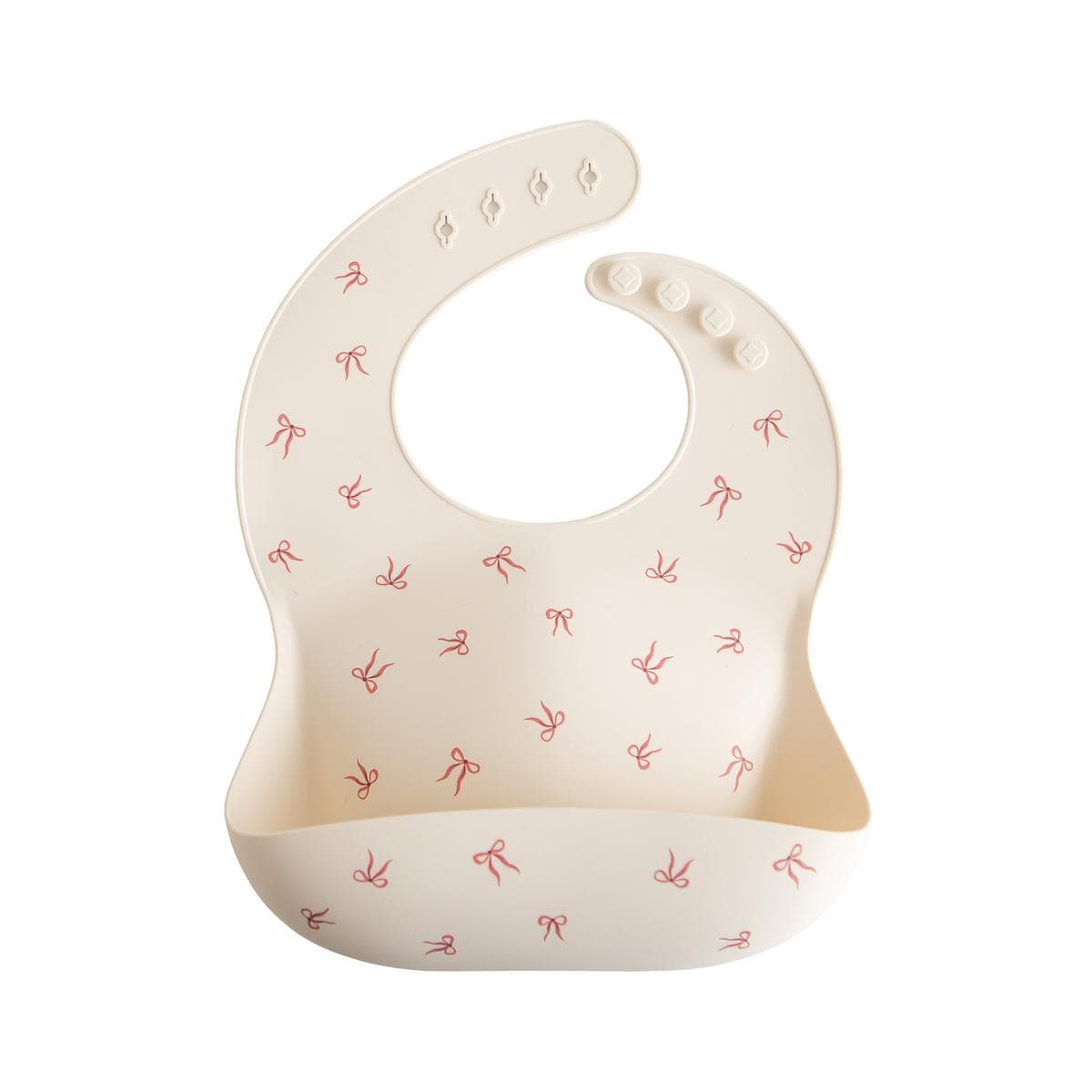Mushie Silicone Baby Bib - Bows - SB-1057