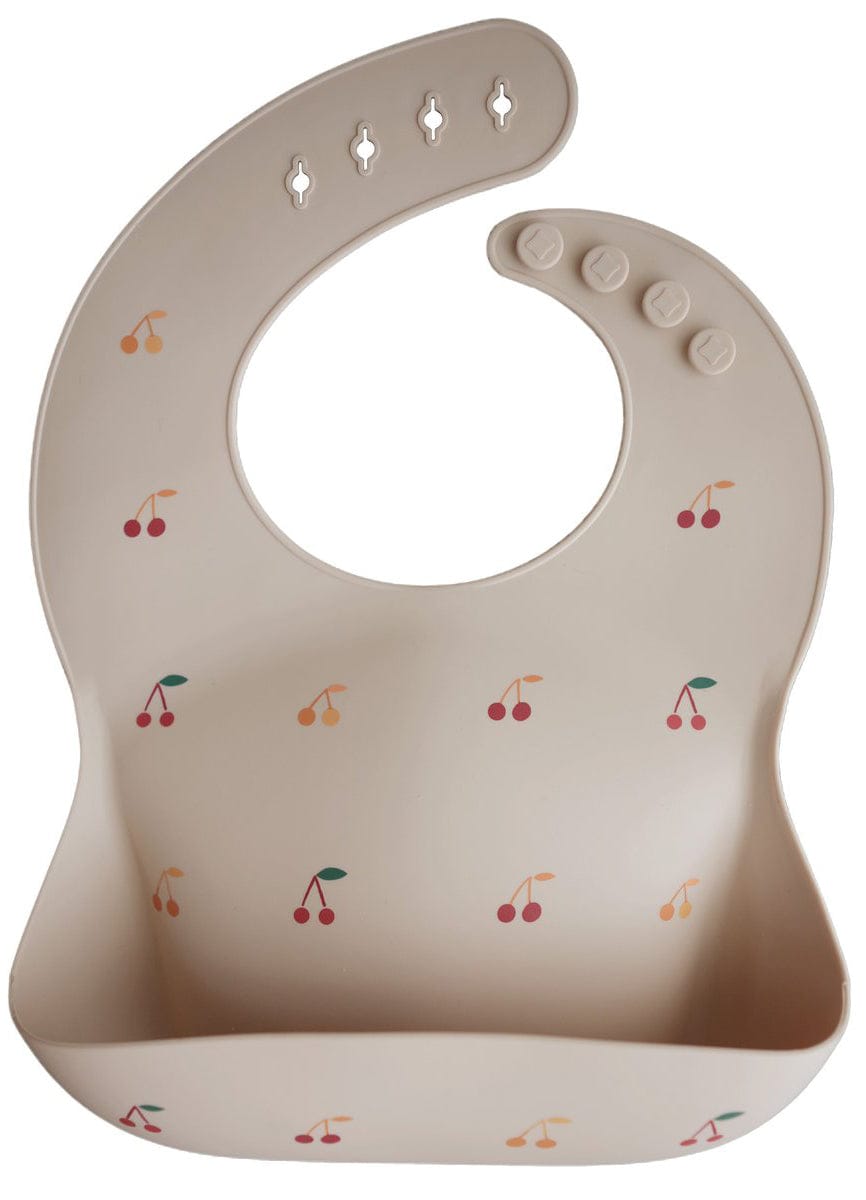 Mushie Silicone Baby Bib - Cherries - SB-1025