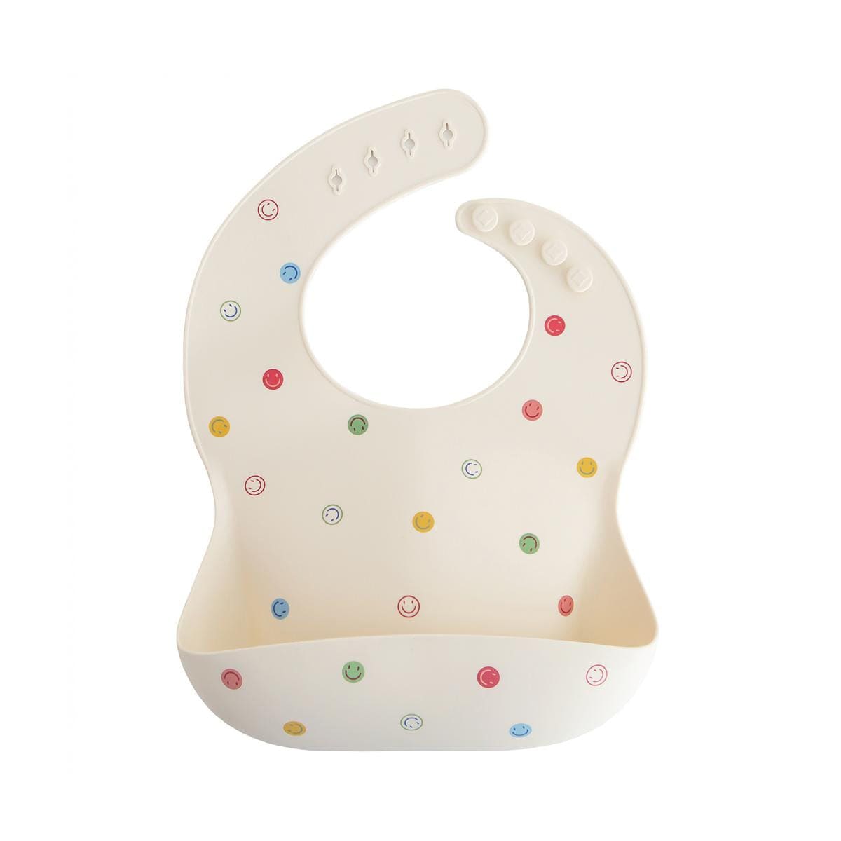 Mushie Silicone Baby Bib - Smiley Face - SB-1059