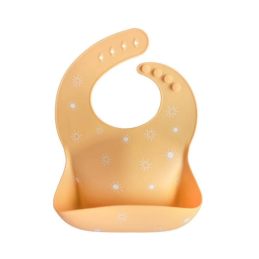 Mushie Silicone Baby Bib - Sun Orange - SB-1013