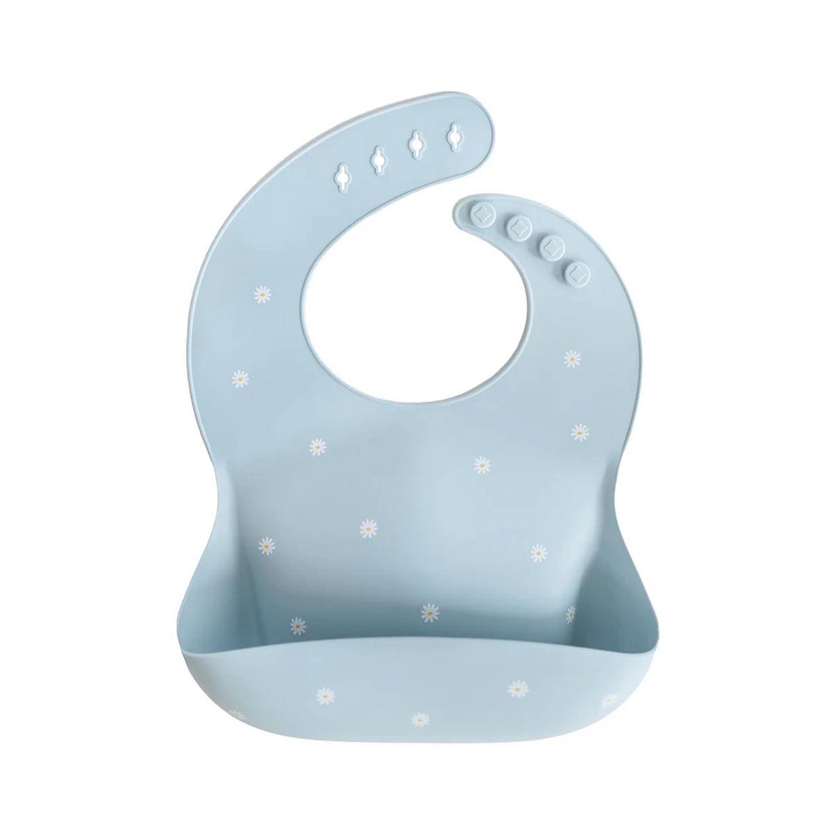 Mushie Silicone Baby Bib - White Daisy - SB-1044