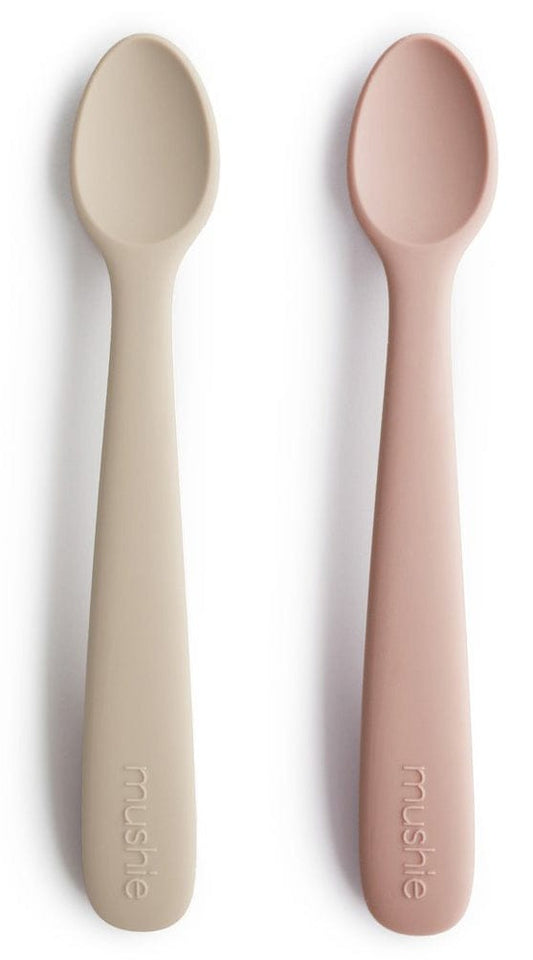 Mushie Silicone Feeding Spoon - Blush / Shifting Sand - MSS-202