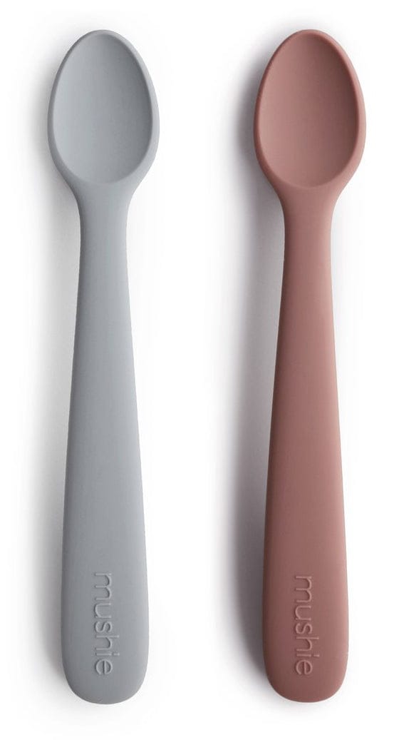 Mushie Silicone Feeding Spoon - Stone / Cloudy Mauve - MSS-200