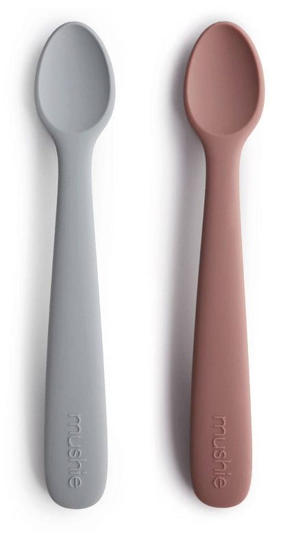 Mushie Silicone Feeding Spoon - Stone / Cloudy Mauve - MSS-200