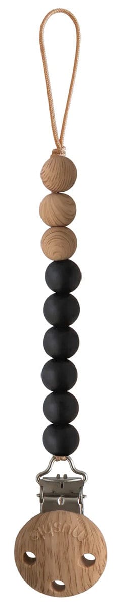 Mushie Silicone Pacifier Clip Eva - Black - MPC-9002