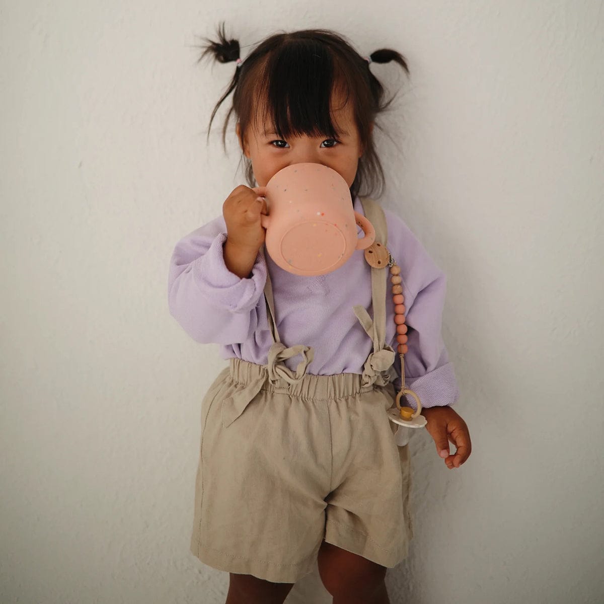 Mushie Silicone Pacifier Clip Eva - Powder - MPC-9013