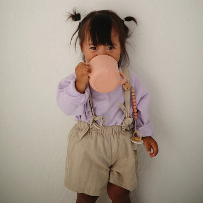 Mushie Silicone Pacifier Clip Eva - Powder - MPC-9013