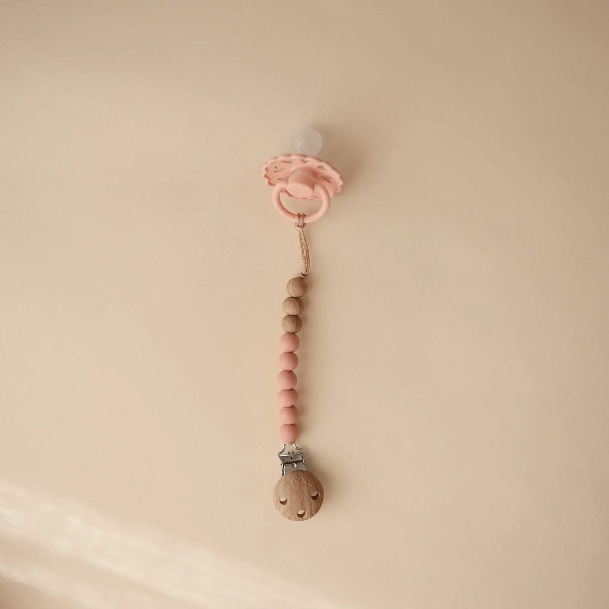 Mushie Silicone Pacifier Clip Eva - Powder - MPC-9013