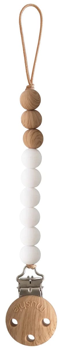 Mushie Silicone Pacifier Clip Eva - White - MPC-9017