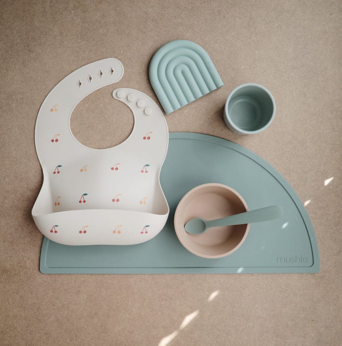Mushie Silicone Place Mat - Cambridge Blue - MPM-414