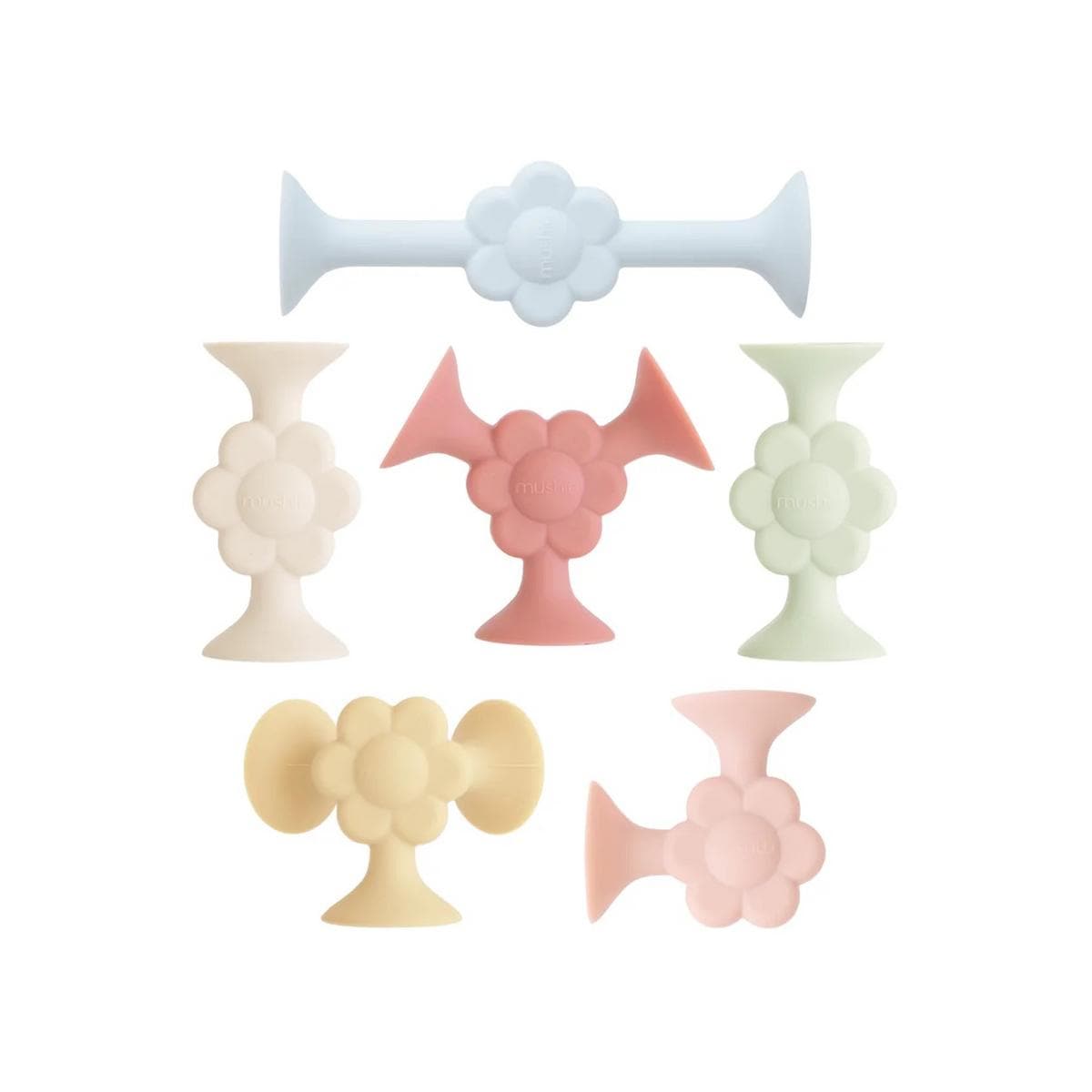 Mushie Silicone Suction Builders - Daisy - MSST-3001