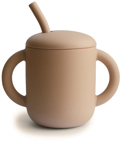 Mushie Silicone Training Cup + Straw - Natural - STC-105