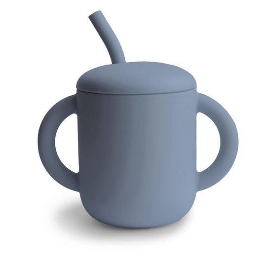 Mushie Silicone Training Cup + Straw - Tradewinds - STC-101