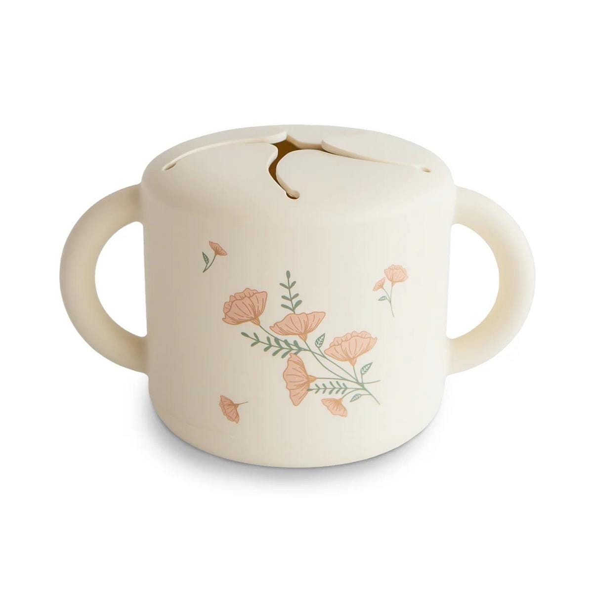 Mushie Snack Cup - Pink Flowers - SSC-2001