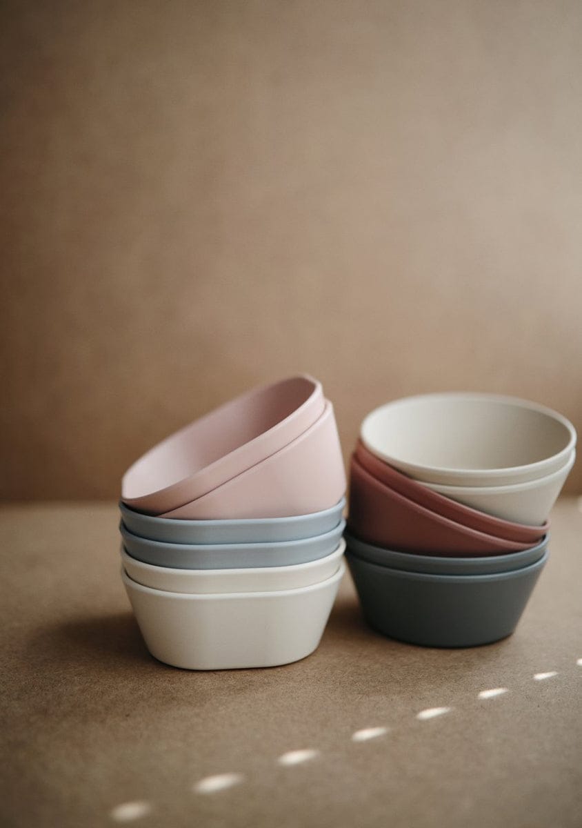 Mushie Square Dinnerware Bowls, Set of 2 - Blush - DBS-7004