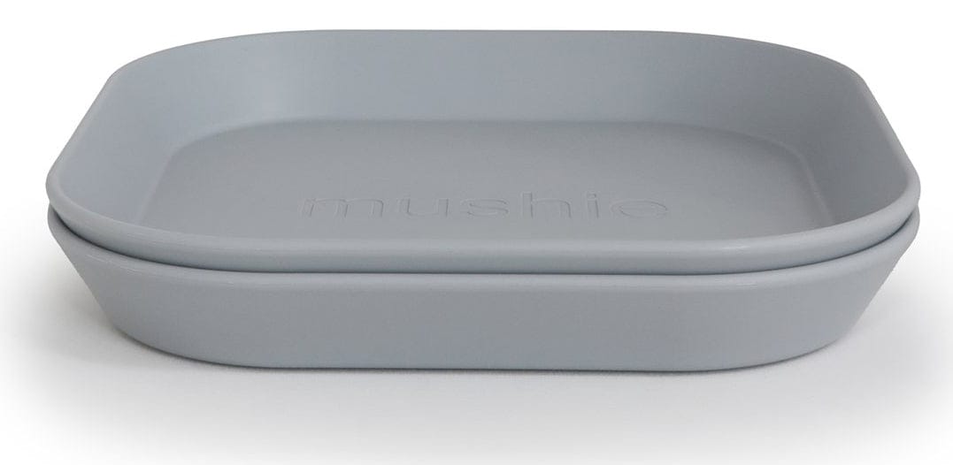 Mushie Square Dinnerware Plates, Set of 2 - Cloud - DPS-8005