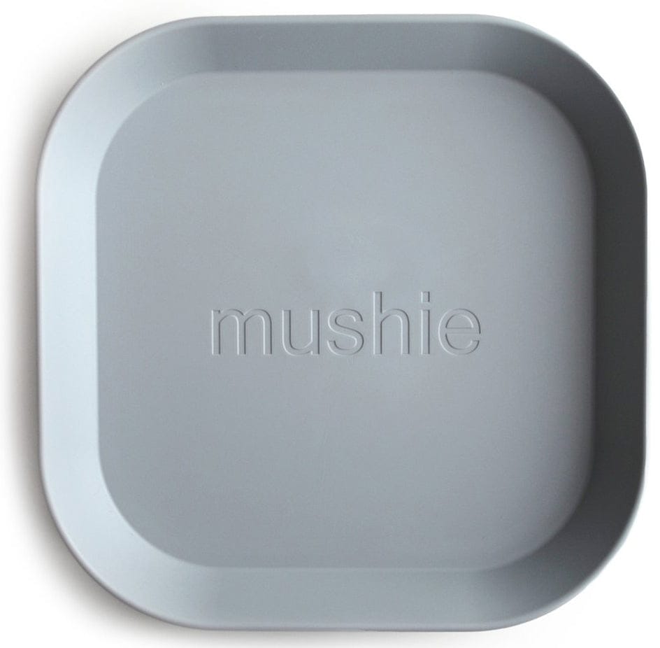 Mushie Square Dinnerware Plates, Set of 2 - Cloud - DPS-8005