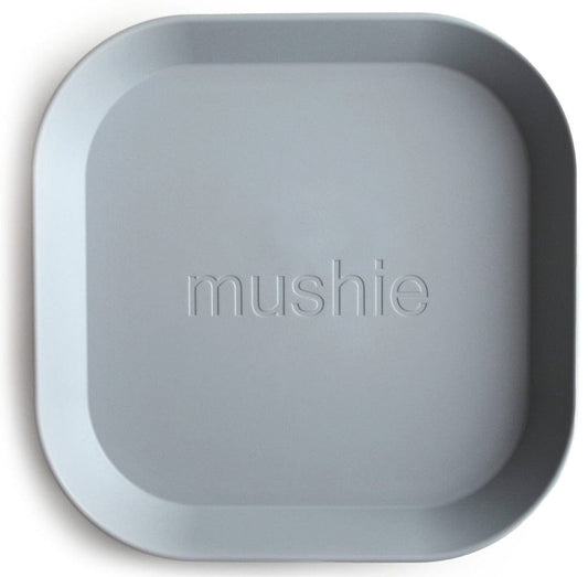 Mushie Square Dinnerware Plates, Set of 2 - Cloud - DPS-8005