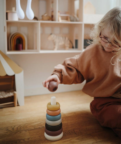 Mushie Stacking Ring Toy - Rustic - MSR-1002