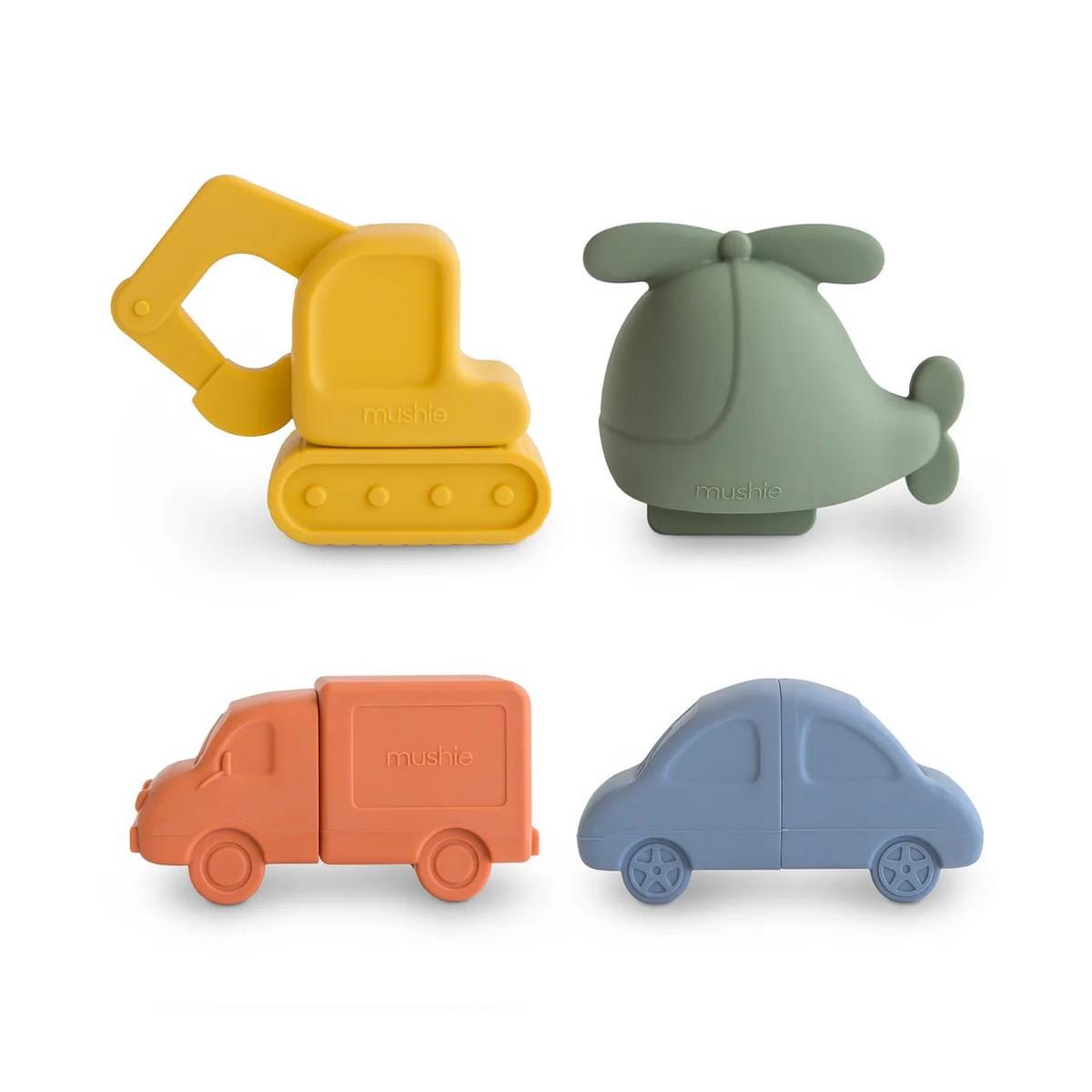 Mushie Vehicles Mold Free Bath Play Set - 4 Pack - MFBS-1001