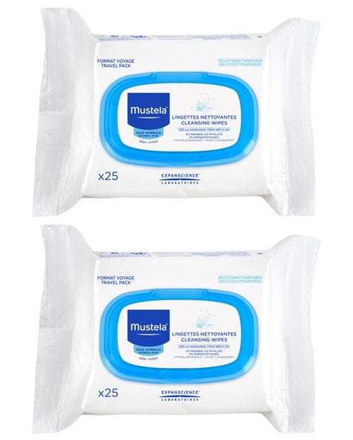 Mustela Facial Cleansing Cloths with Physiobebe 25 ct - 2 Pack - 1010-2PK