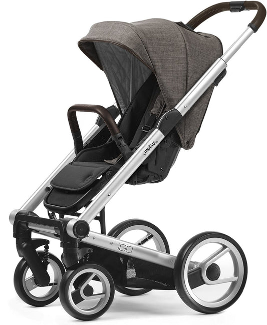 Mutsy Igo Stroller, Farmer Collection - Silver/Earth - IGOSFAEARTH